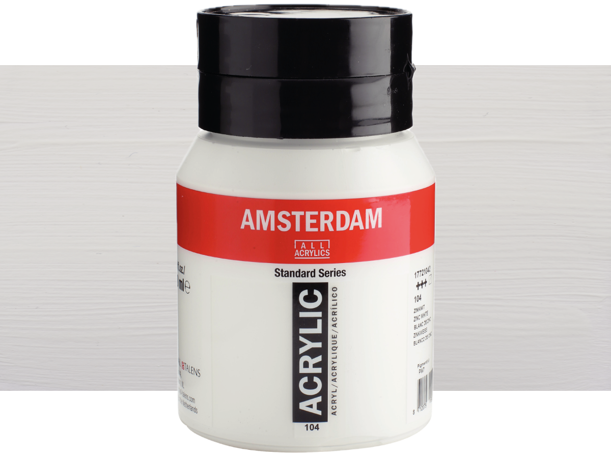 TALENS AMSTERDAM STANDARD ACRYL 500ML 104 ZINKWEISS 1