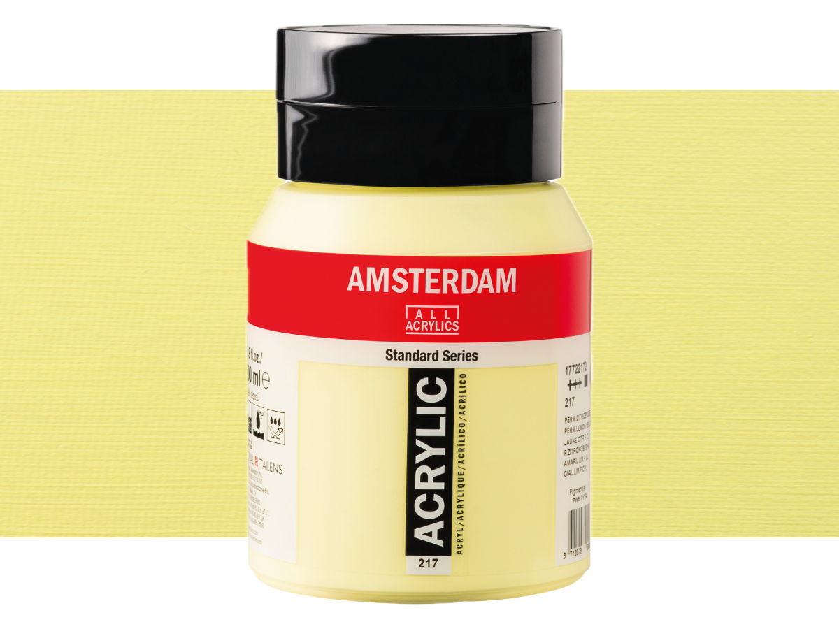 TALENS AMSTERDAM ACRYLFARBE 500 ML 217 PERMANENT ZITRONENGELB HELL 1