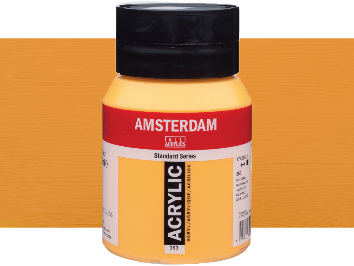 TALENS AMSTERDAM STANDARD ACRYL 500ML 253 GOLDGELB 1
