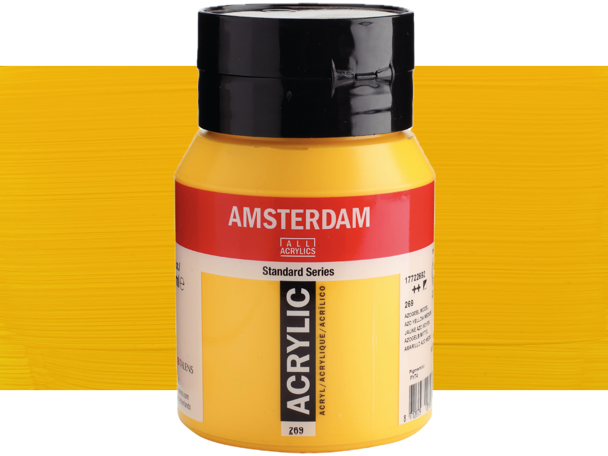 TALENS AMSTERDAM STANDARD ACRYL 500ML 269 AZOGELB MITTEL 1