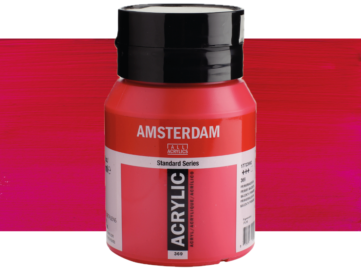 TALENS AMSTERDAM STANDARD ACRYL 500ML 369 PRIMÄR MAGENTA 1