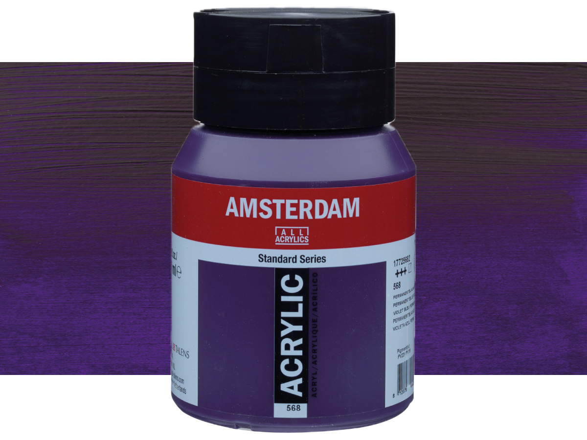 TALENS AMSTERDAM ACRYLVERF 500ML 568 PERMANENT BLUE VIOLET 1