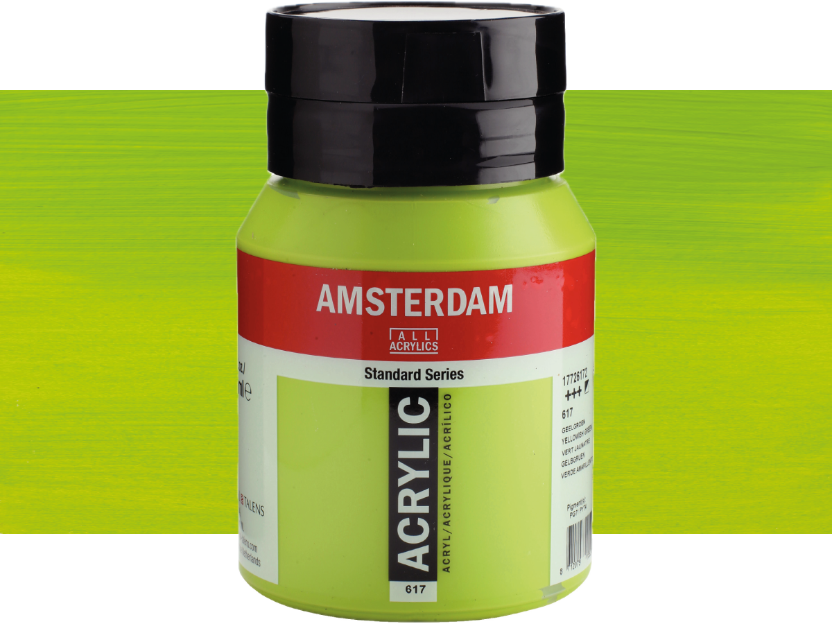 TALENS AMSTERDAM STANDARD ACRYL 500ML 617 GELBGRÜN 1