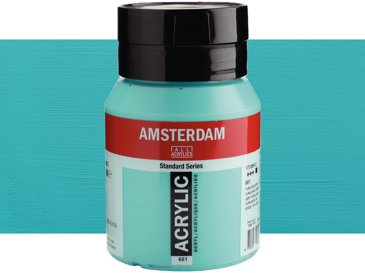 TALENS AMSTERDAM STANDARD ACRYL 500ML 661 TÜRKISGRÜN 1
