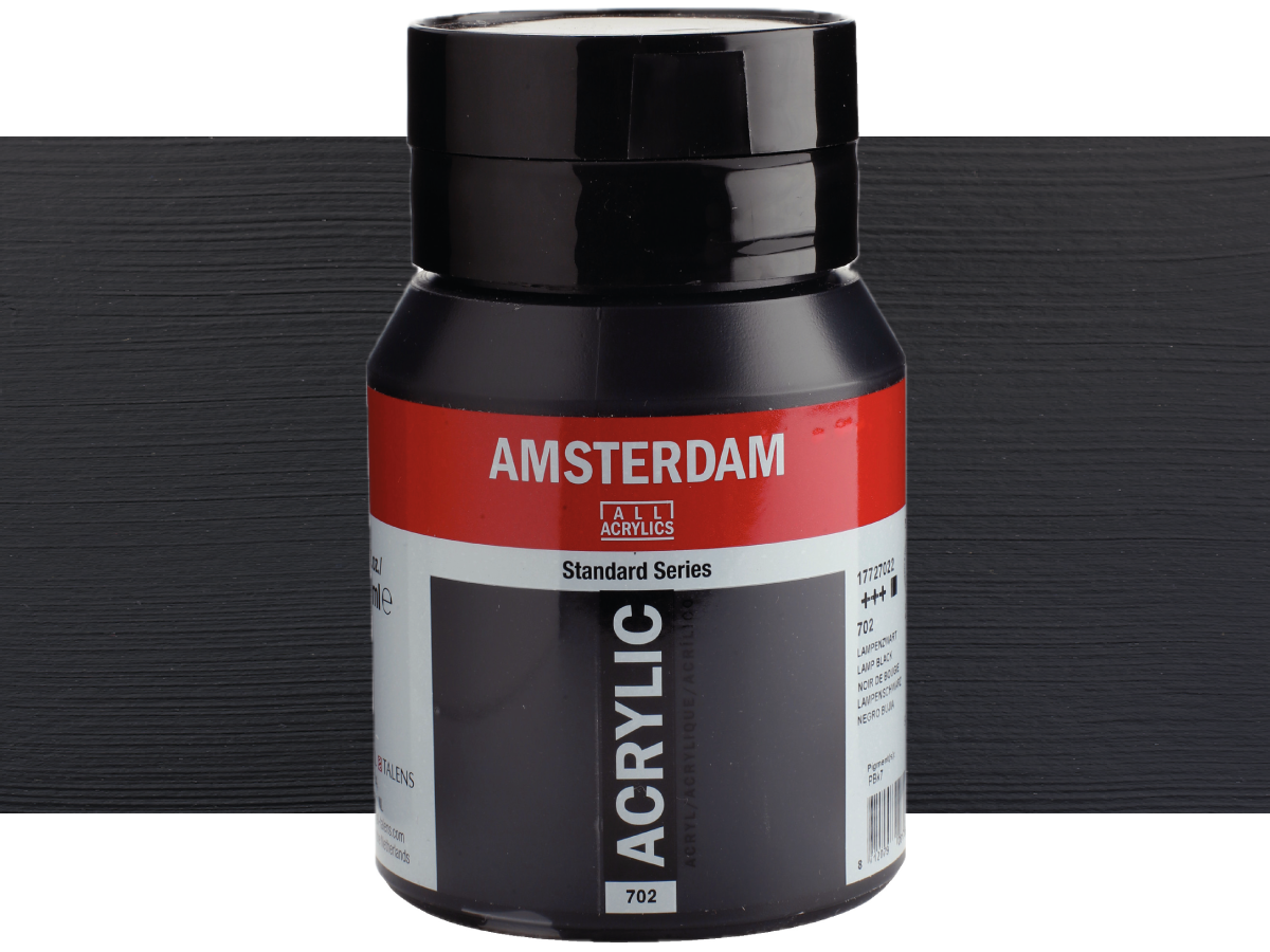 TALENS AMSTERDAM STANDARD ACRYL 500ML 702 LAMPENSCHWARZ 1