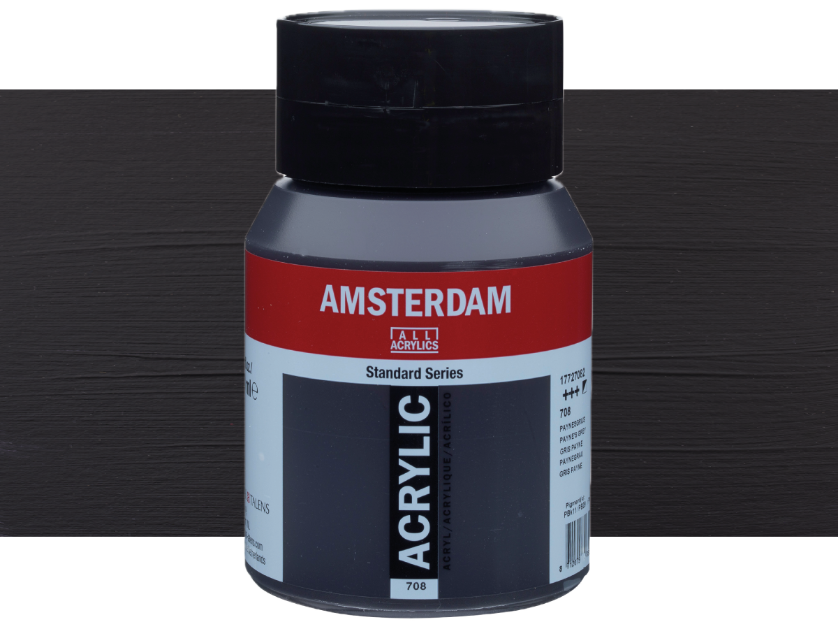 TALENS AMSTERDAM STANDARD ACRYL 500ML 708 PAYNNES GRAU 1