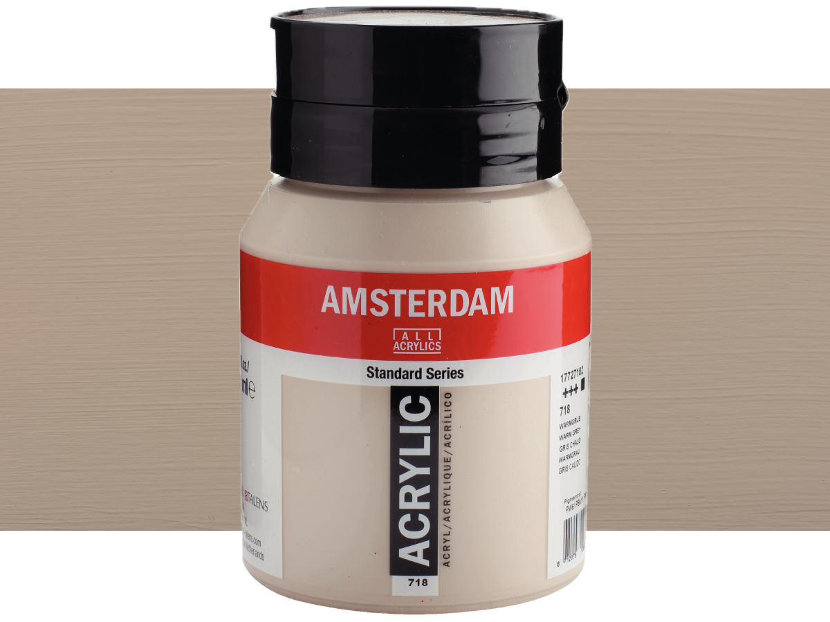 TALENS AMSTERDAM STANDARD ACRYL 500ML 718 WARMGRAU 1