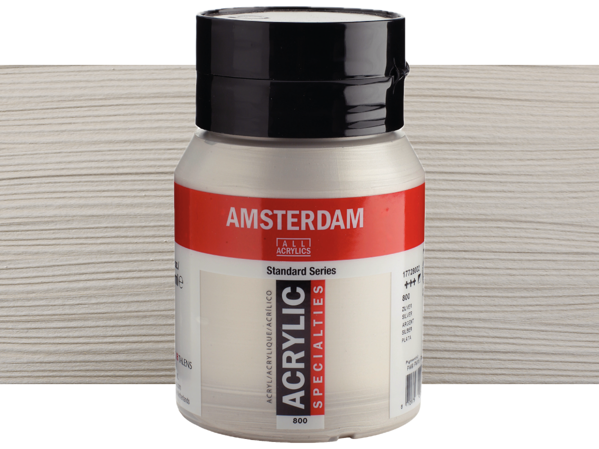 TALENS AMSTERDAM STANDARD ACRYL 500ML 800 SILBER 1