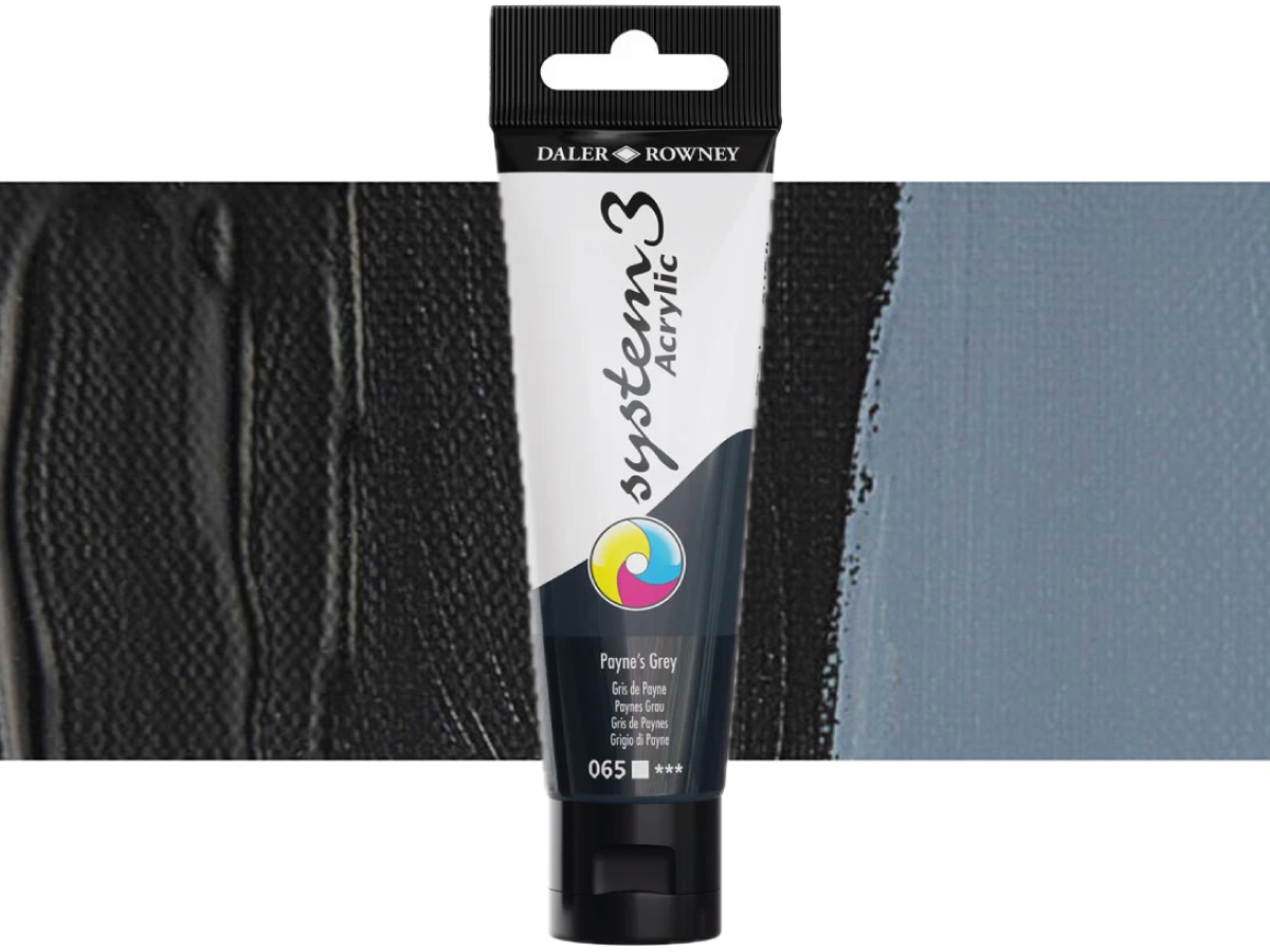 DALER ROWNEY SYSTEM 3 ACRYL 150ML 065 PAYNE'S GREY 1