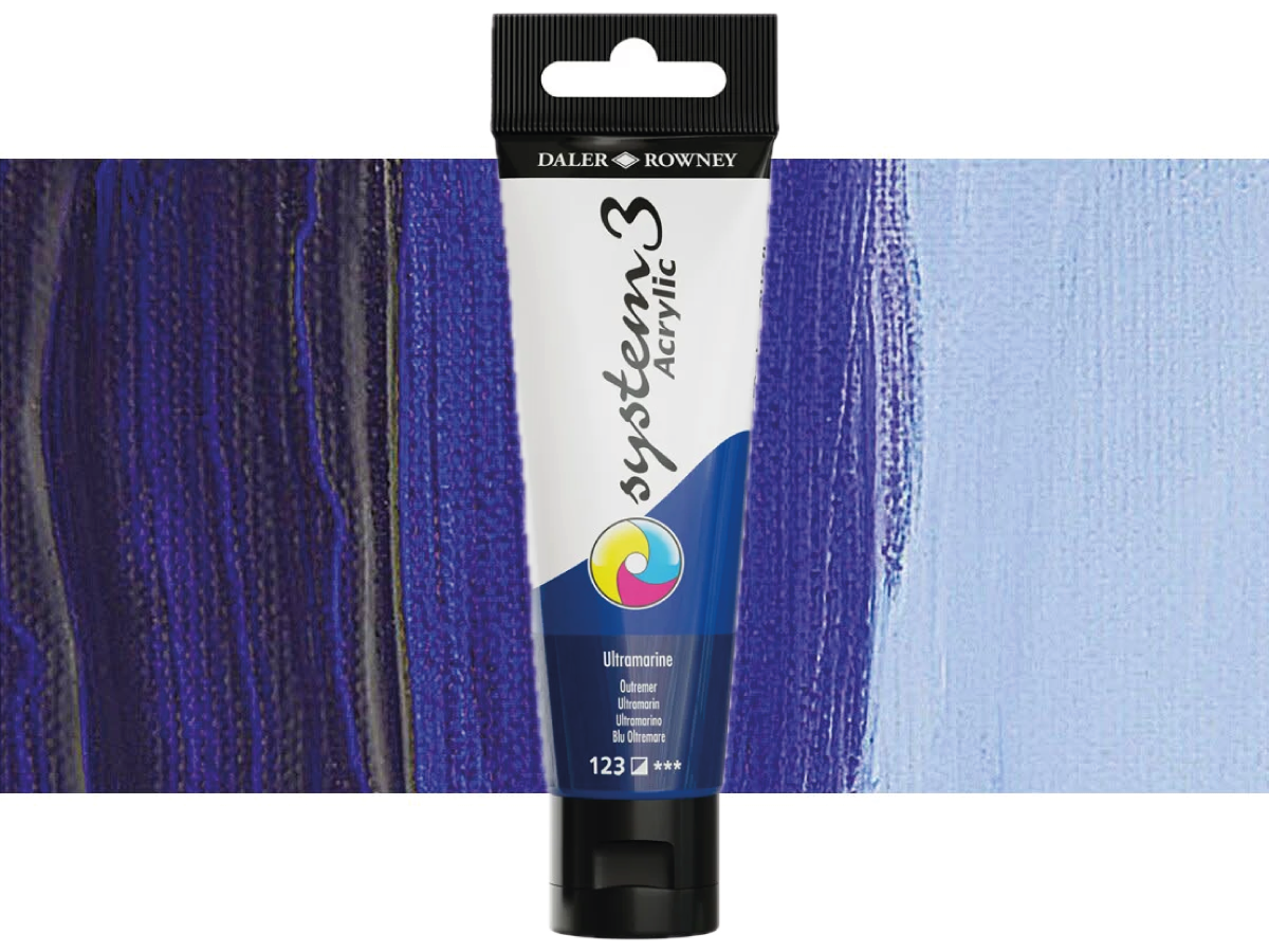 DALER ROWNEY SYSTEM 3 ACRYL 150ML 123 ULTRAMARINE 1