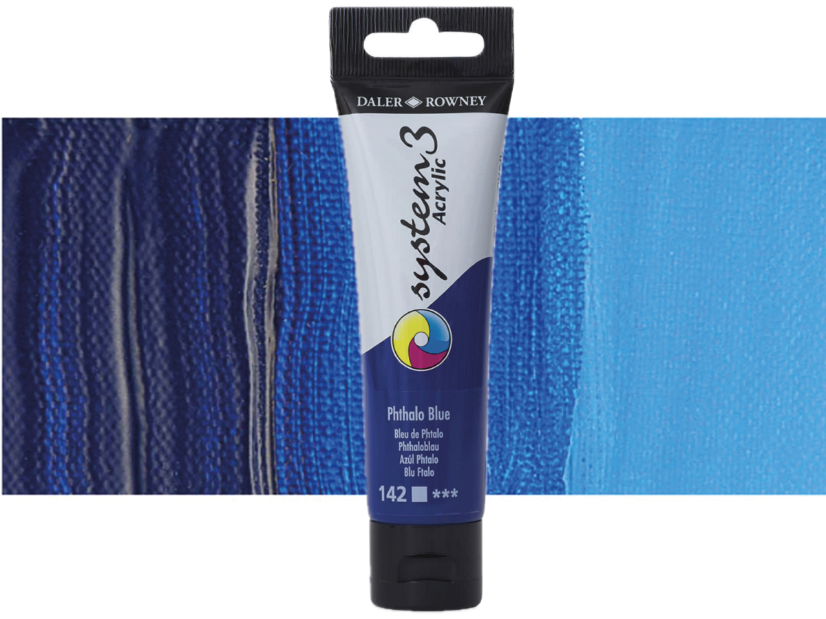 DALER ROWNEY SYSTEM 3 ACRYL 150ML 142 PHTHALO BLUE 1