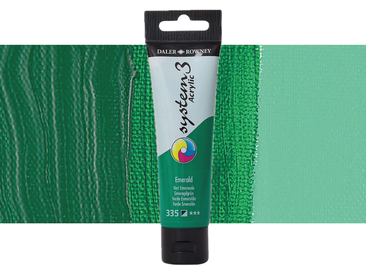 DALER ROWNEY SYSTEM 3 ACRYL 150ML 335 EMERALD 1