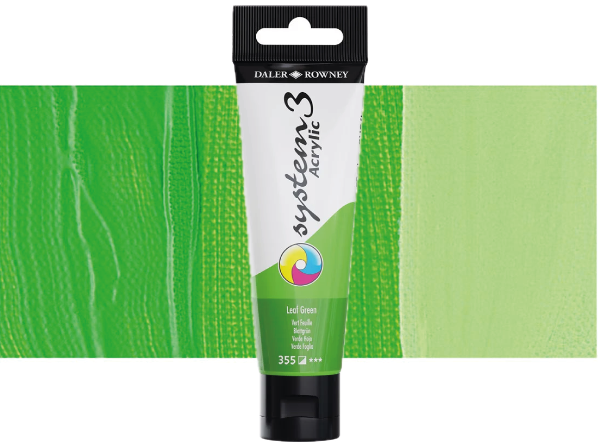 DALER ROWNEY SYSTEM 3 ACRYL 150ML 355 LEAF GREEN 1