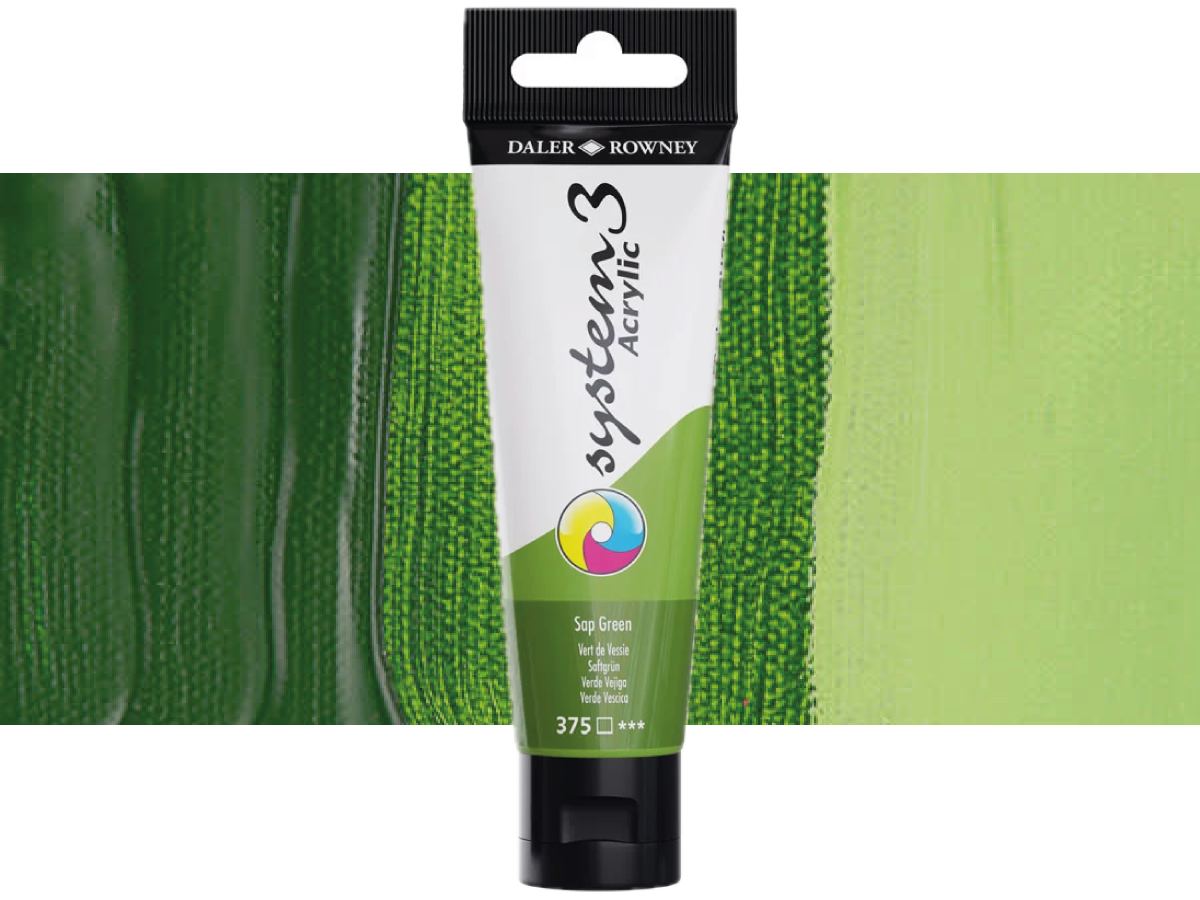 DALER ROWNEY SYSTEM 3 ACRYL 150ML 375 SAP GREEN 1