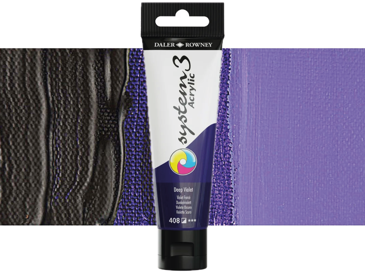 DALER ROWNEY SYSTEM 3 ACRYL 150ML 408 DEEP VIOLET 1