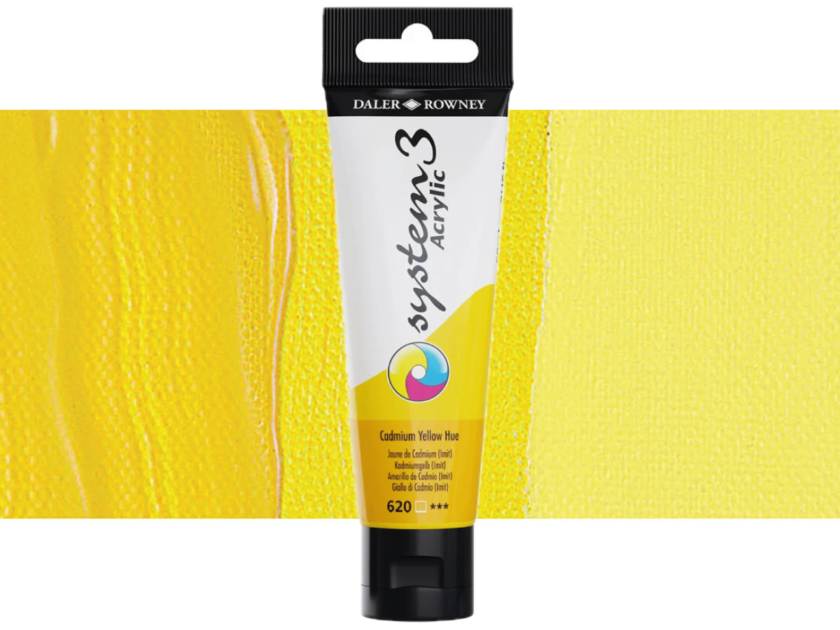 DALER ROWNEY SYSTEM 3 ACRYL 150ML 620 CADMIUM YELLOW HUE 1