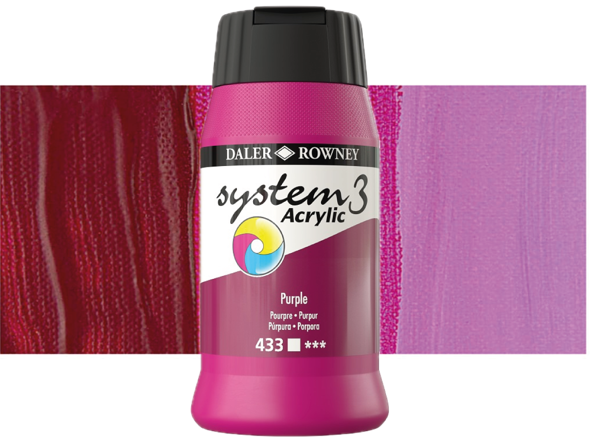 DALER ROWNEY SYSTEM 3 ACRYL 500ML 433 PURPLE 1