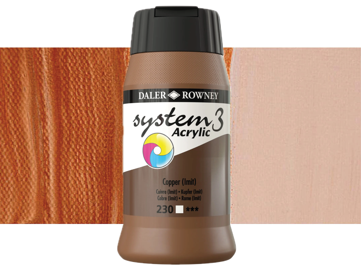DALER ROWNEY SYSTEM 3 ACRYL 500ML 230 COPPER HUE 1