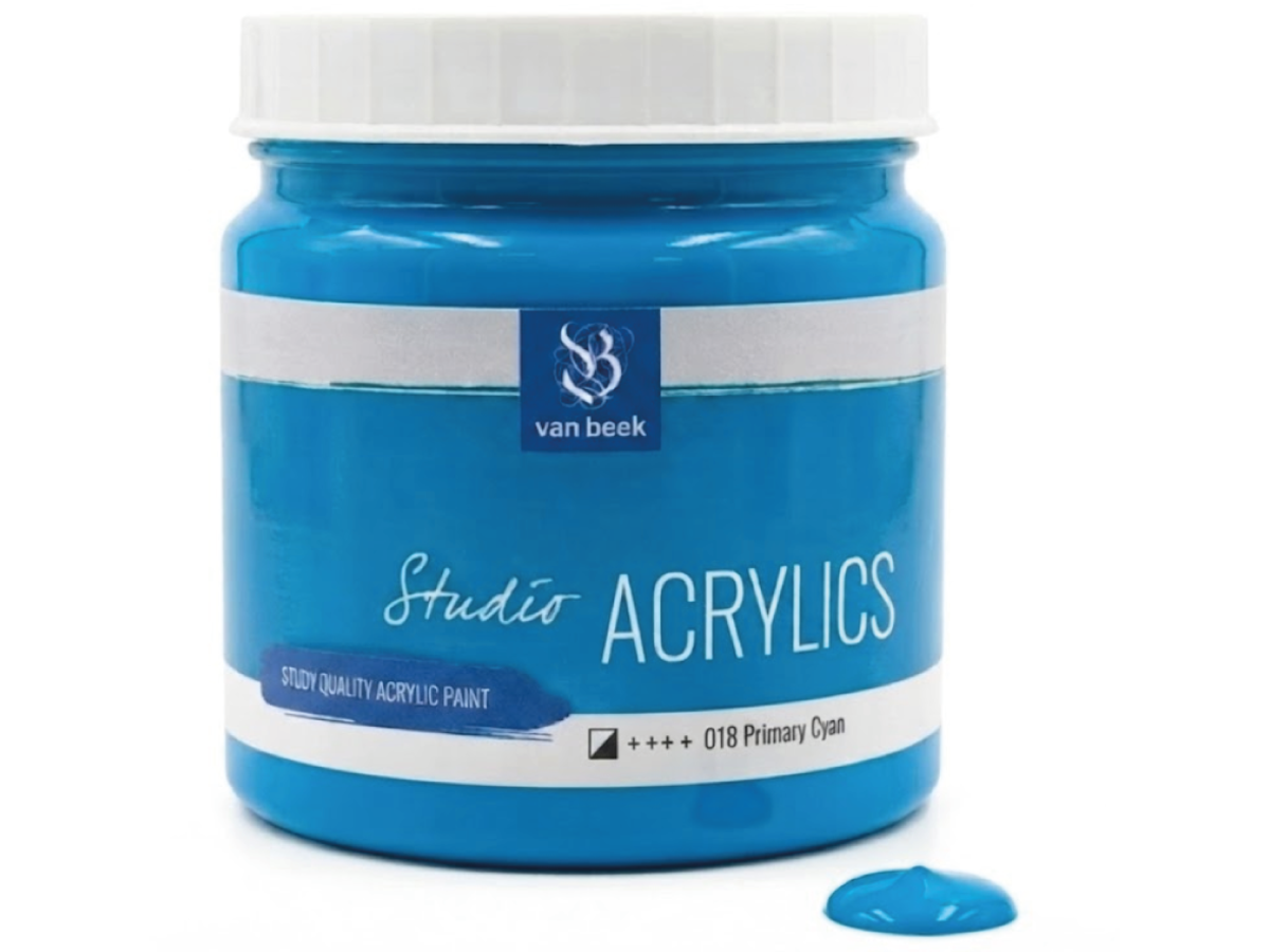 VAN BEEK ACRYL 1000ML 018 S1 PRIMÄRCYAN 1