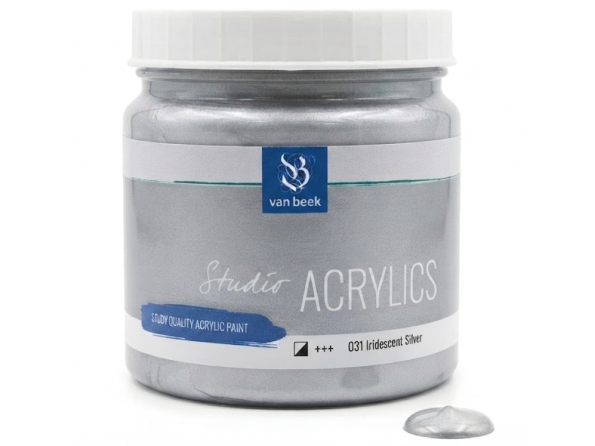 VAN BEEK ACRYL 1000ML 031 S2 IRISIERENDES SILBER 1