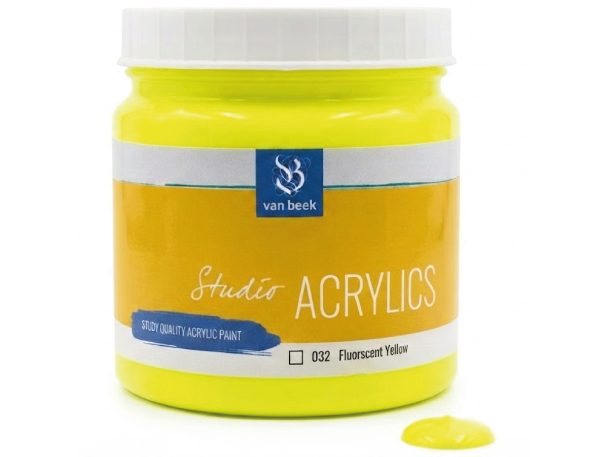 VAN BEEK ACRYL 1000ML 032 S2 GELB FLOURESZIEREND 1