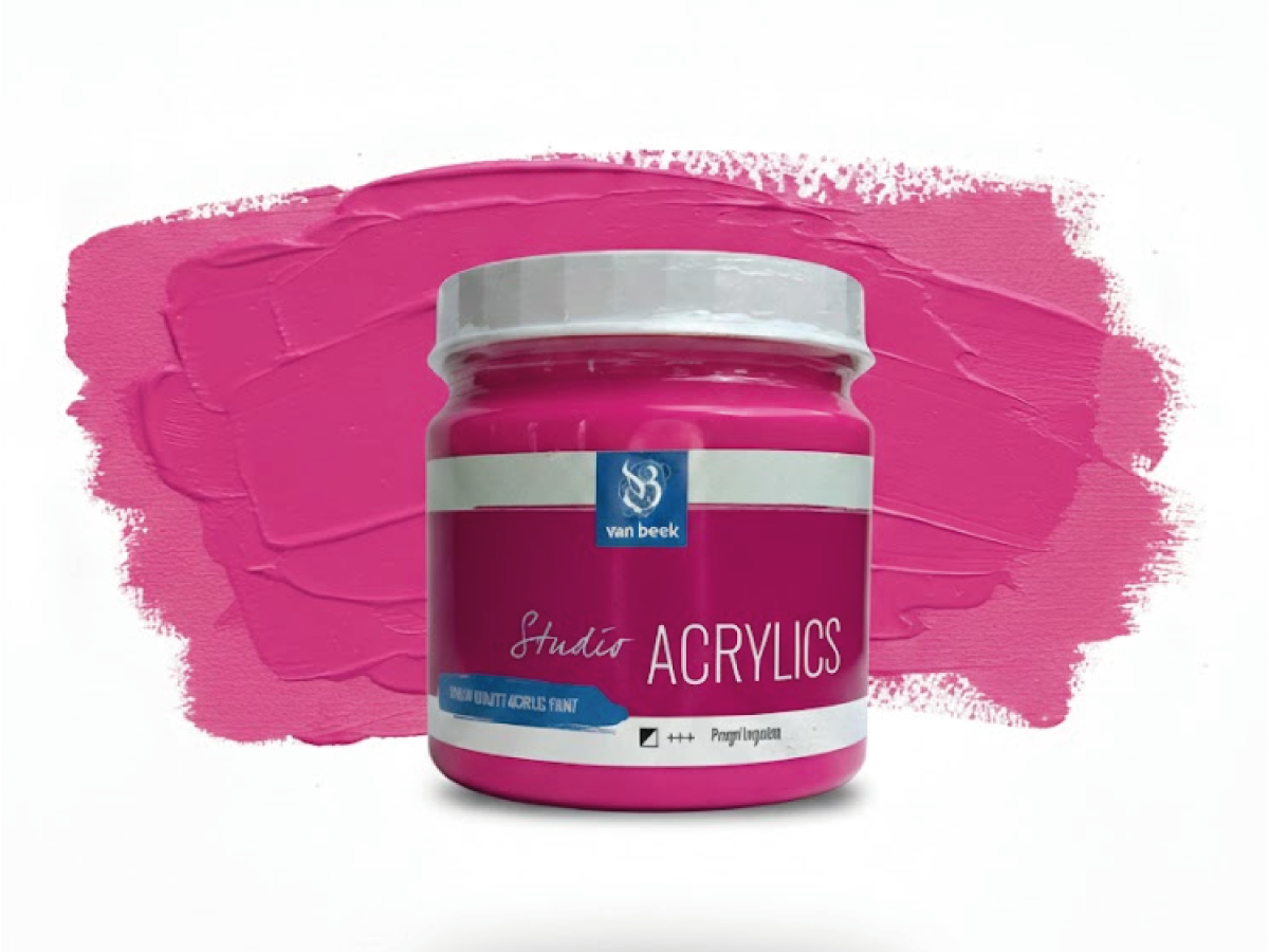 VAN BEEK ACRYL 500ML 009 S1 PRIMÄRMAGENTA 1