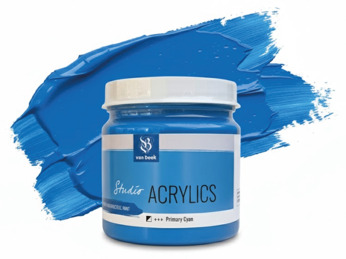 VAN BEEK ACRYL 500ML 018 S1 PRIMÄRCYAN 1