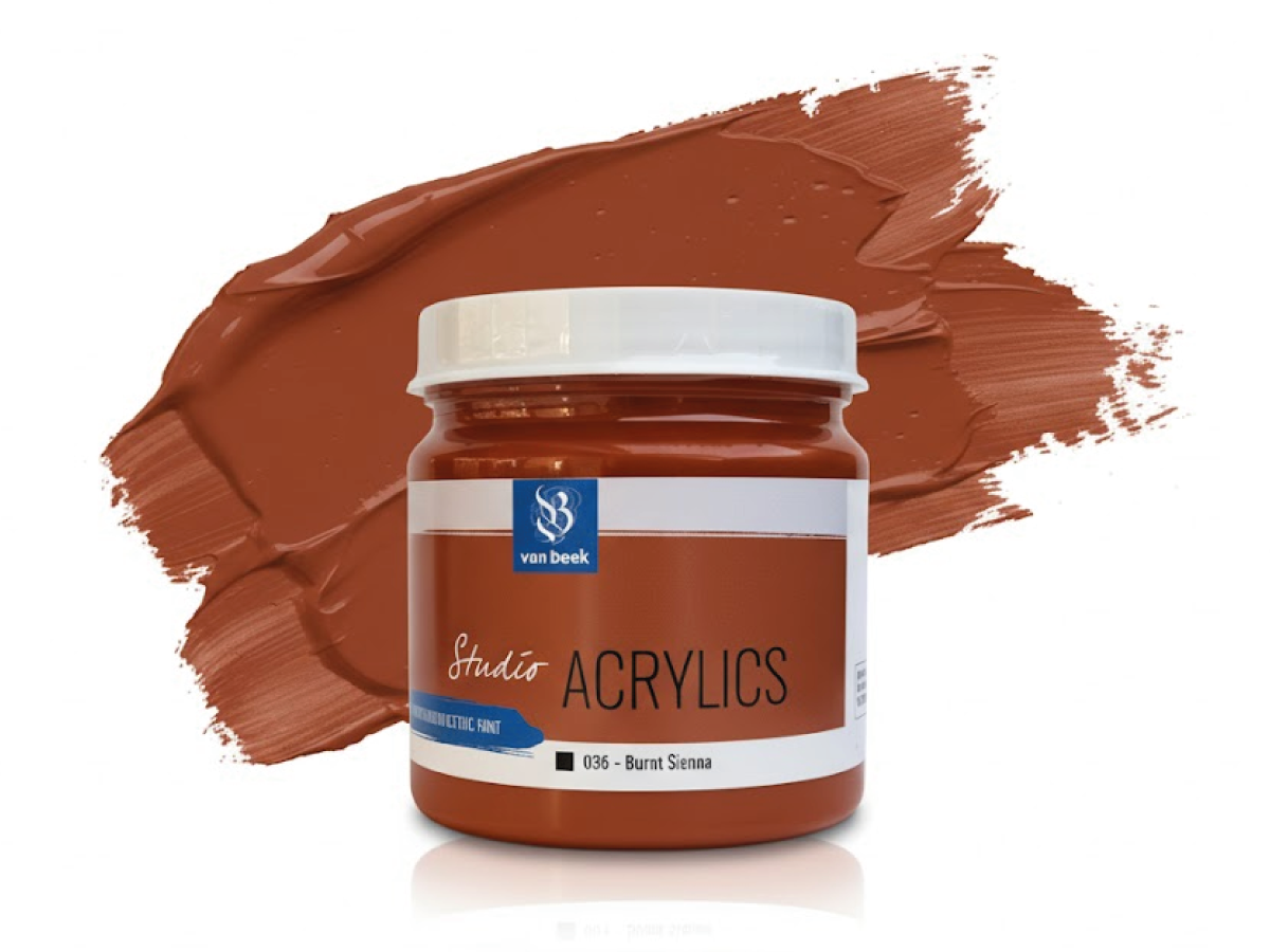 VAN BEEK ACRYL 500ML 036 S1 BURNT SIENNA 1