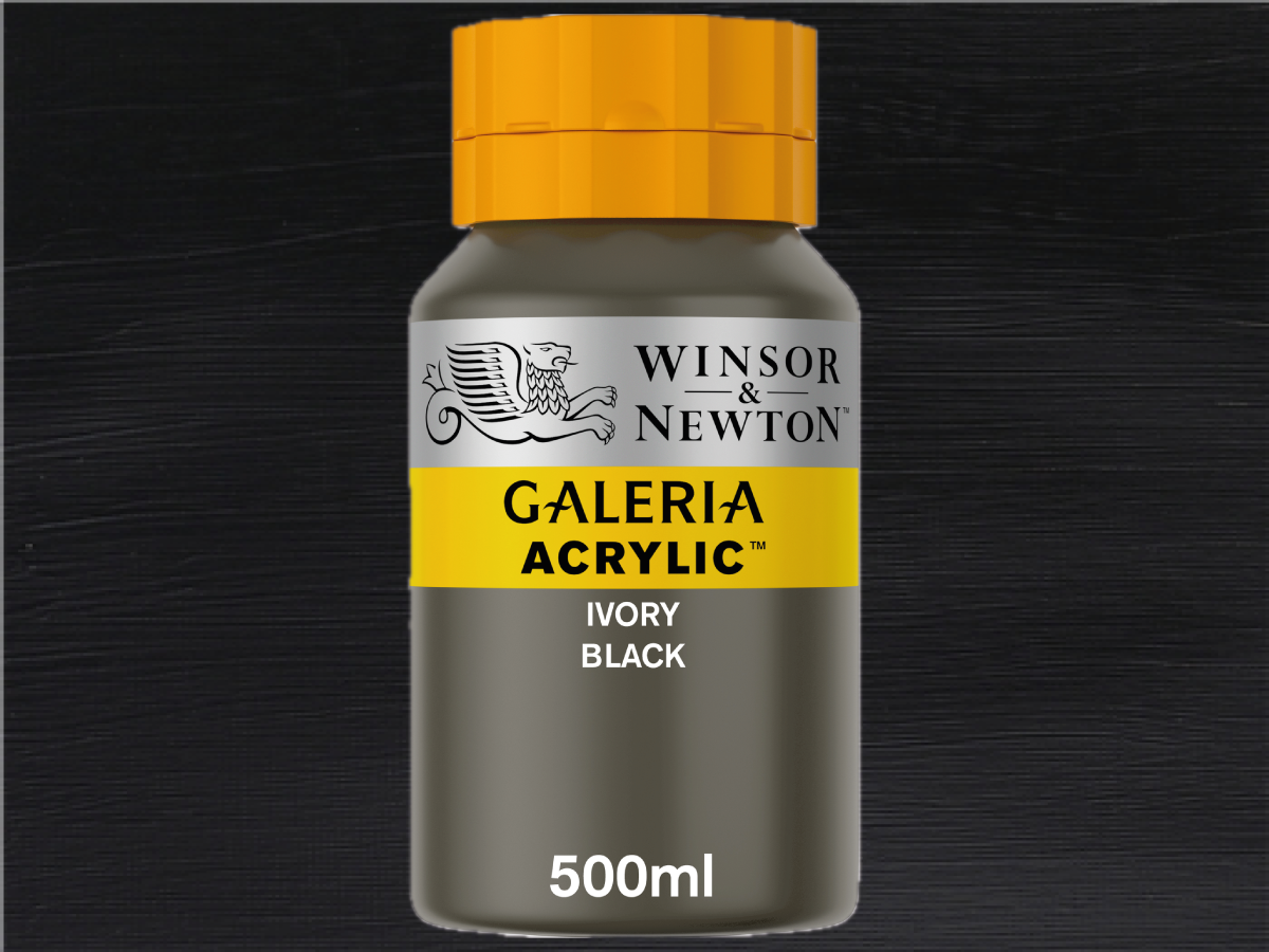 WINSOR & NEWTON GALERIA 500ML 331 ELFENBEINSCHWARZ 1