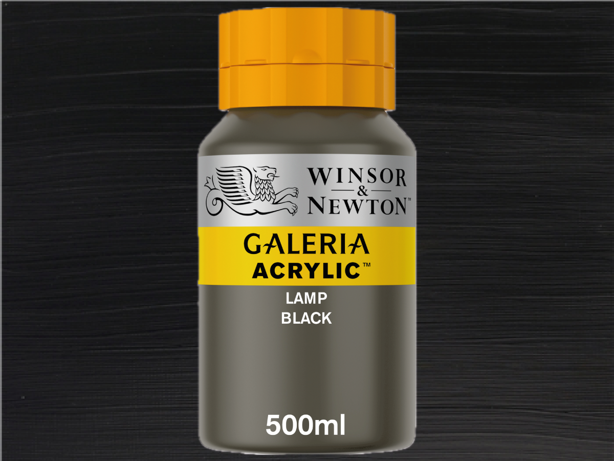 WINSOR & NEWTON GALERIA 500ML 337 LAMPENSCHWARZ 1