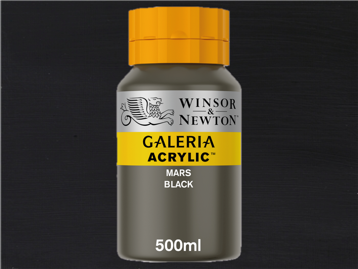 WINSOR & NEWTON GALERIA 500ML 386 MARSSCHWARZ 1