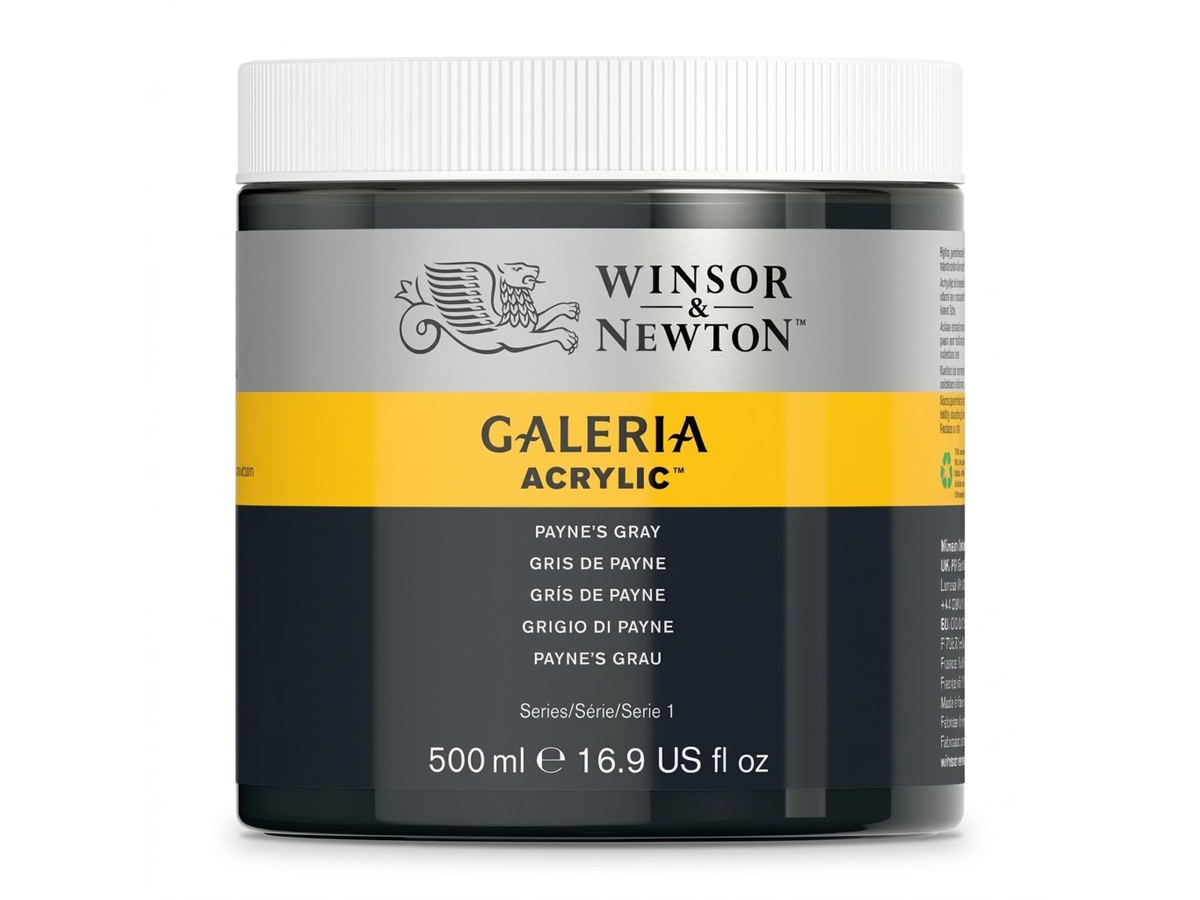 WINSOR & NEWTON GALERIA 500ML 465 PAYNE'S GRAU 1