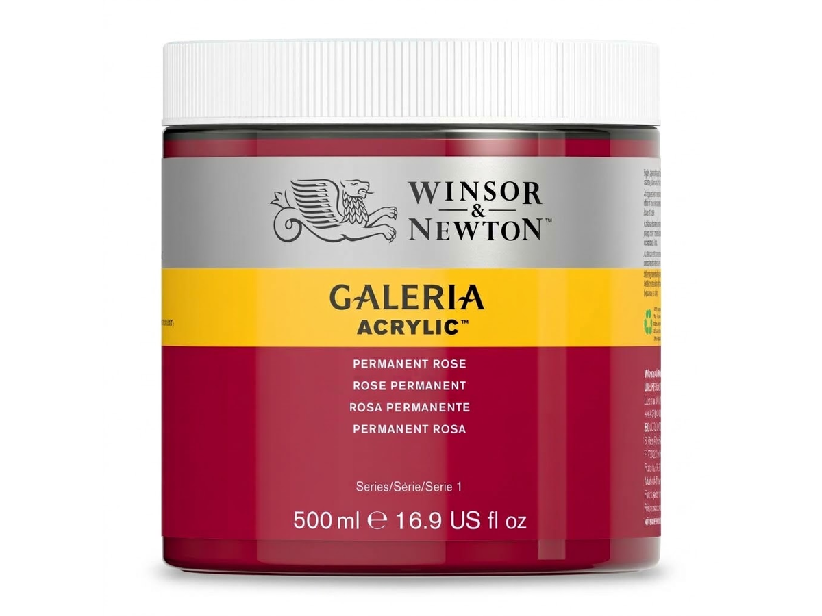 WINSOR & NEWTON GALERIA 500ML 502 PERMANENT ROSA 1