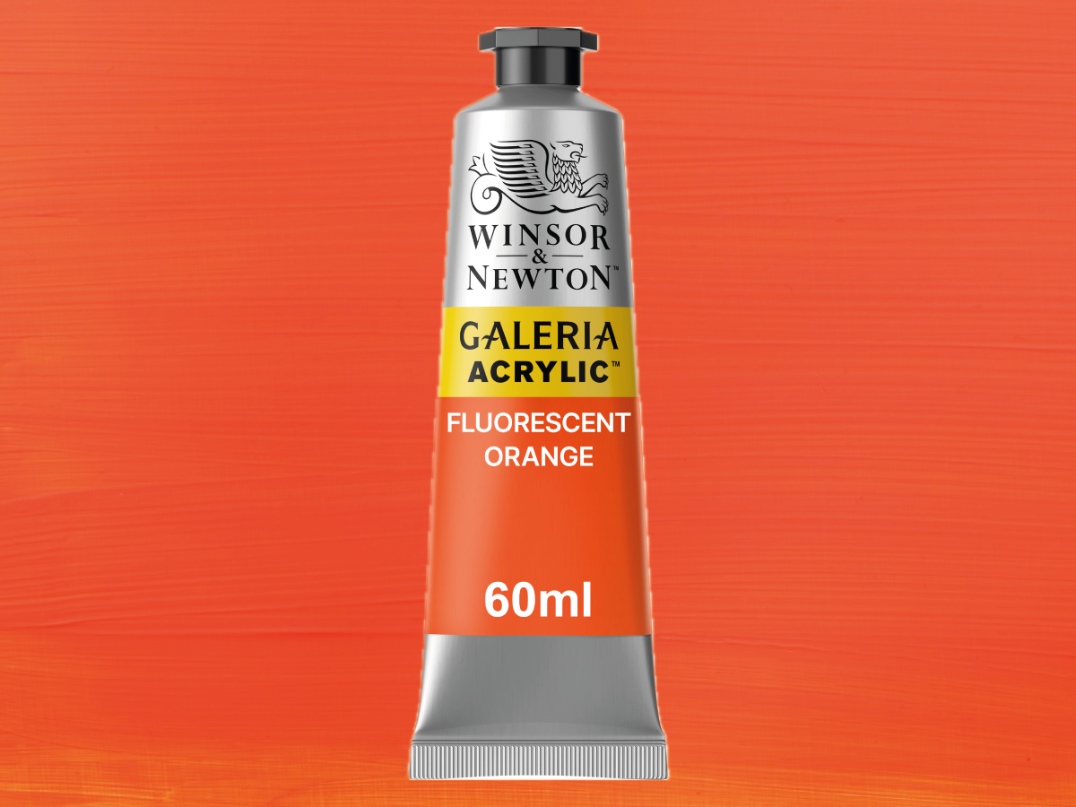 WINSOR & NEWTON GALERIA  ACRYLFARBE 60ML 454 FLUOR ORANGE 1