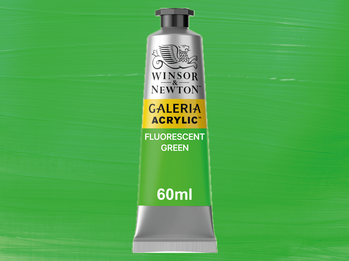 WINSOR & NEWTON GALERIA  ACRYLFARBE 60ML 458 FLUOR GREEN 1