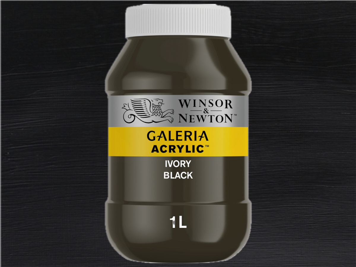 WINSOR & NEWTON GALERIA  1L  331  ELFENBEINSCHWARZ 1