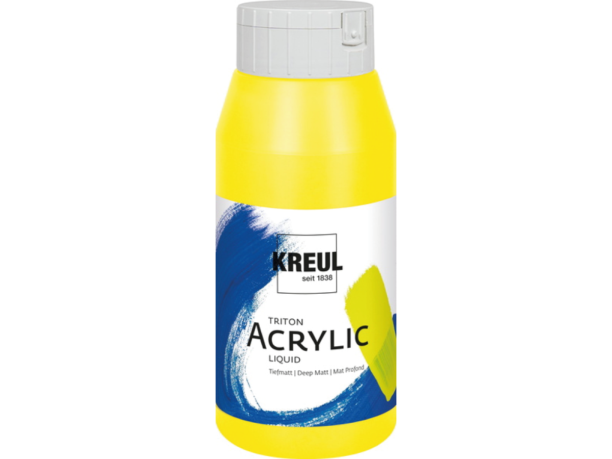 KREUL TRITON ACRYLIC LIQUID 750ML 001 ECHTGELB HELL 1