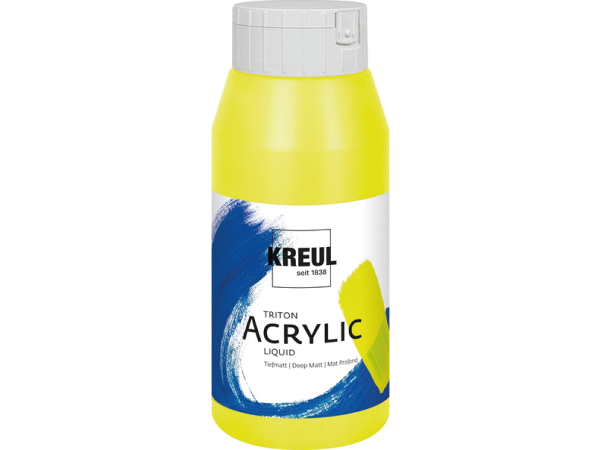 KREUL TRITON ACRYLIC LIQUID 750ML 061 FLUORESZIEREND GELB 1
