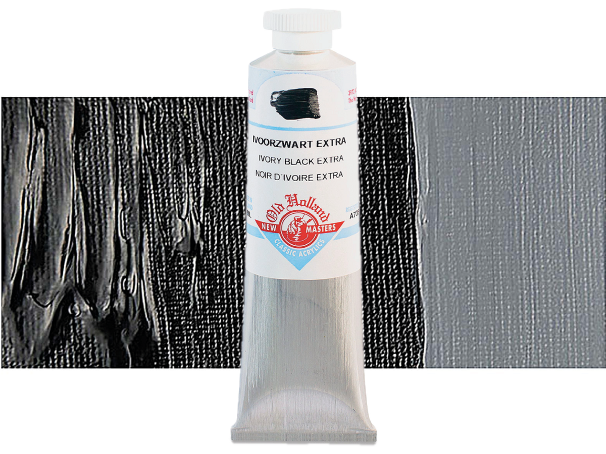 OLD HOLLAND NEW MASTERS ACRYL 60ML SERIE A IVORY BLACK EXTRA 735 1
