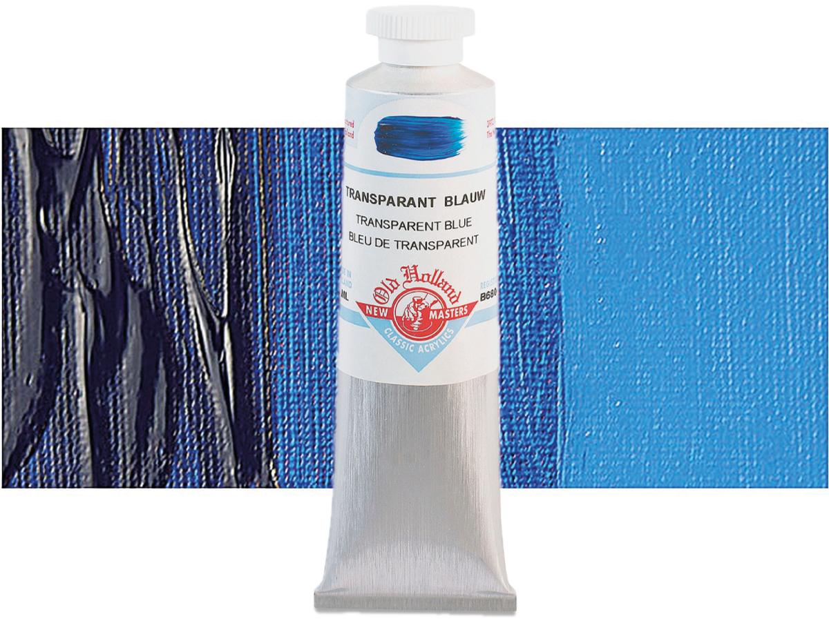 OLD HOLLAND NEW MASTERS ACRYL 60ML SERIE B TRANSPARENT BLUE 680 1