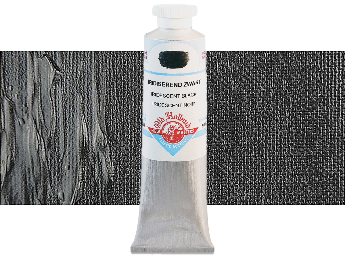 OLD HOLLAND NEW MASTERS ACRYL 60ML SERIE B IRIDESCENT BLACK 816 1