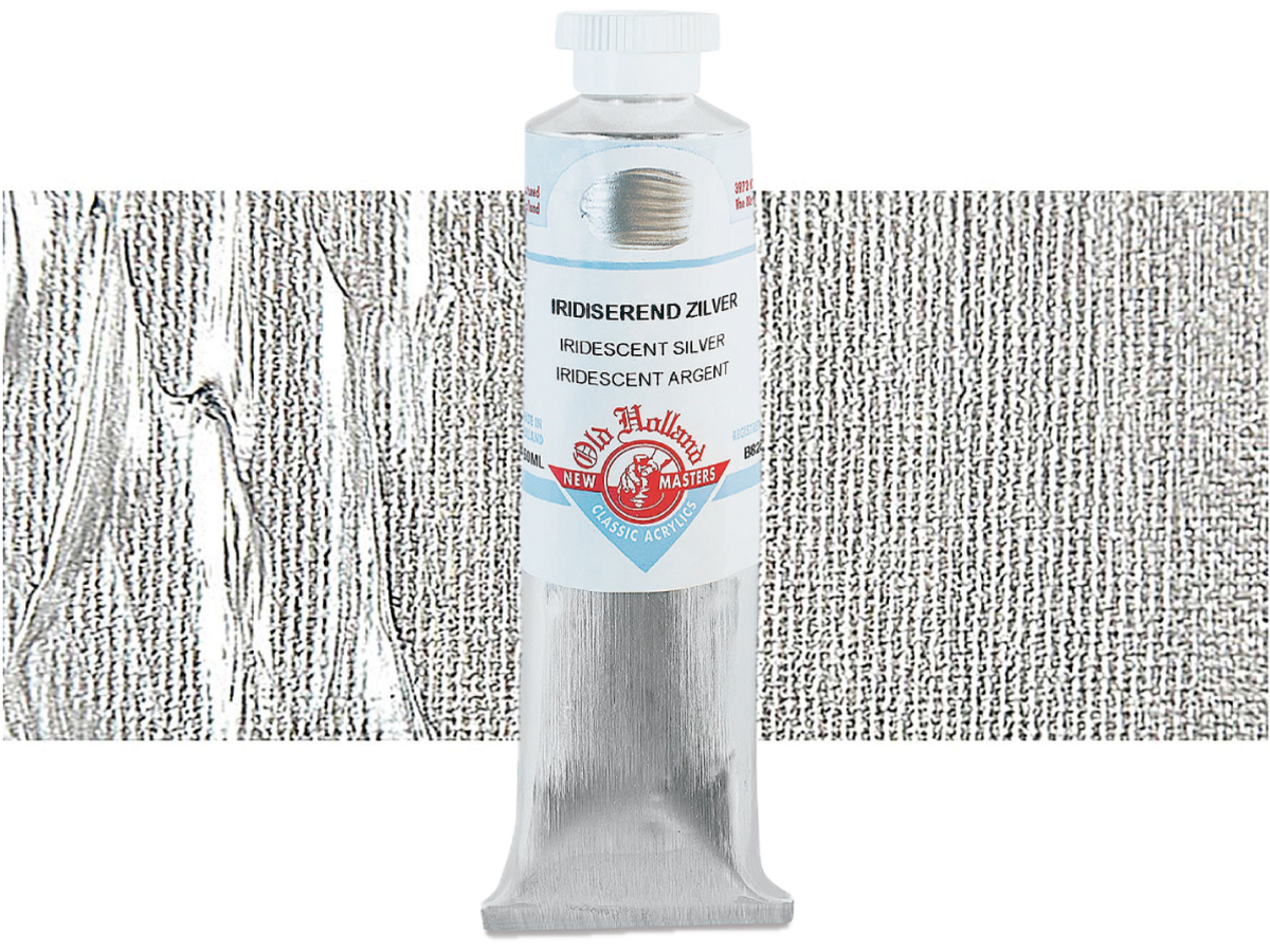 OLD HOLLAND NEW MASTERS ACRYL 60ML SERIE B IRIDESCENT SILVER 826 1
