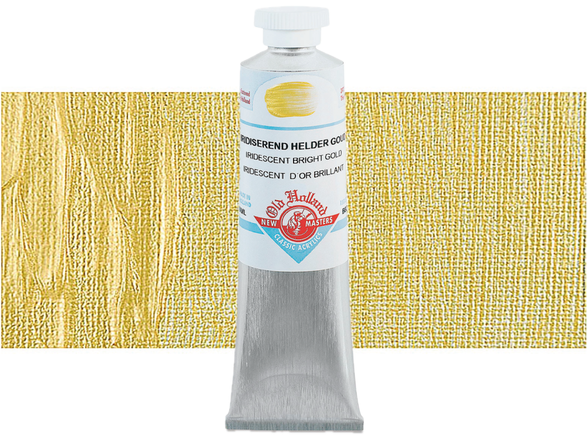 OLD HOLLAND NEW MASTERS ACRYL 60ML SERIE B IRIDESCENT BRIGHT GOLD 828 1