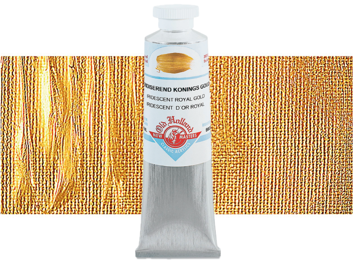 OLD HOLLAND NEW MASTERS ACRYL 60ML SERIE B IRIDESCENT ROYAL GOLD 829 1