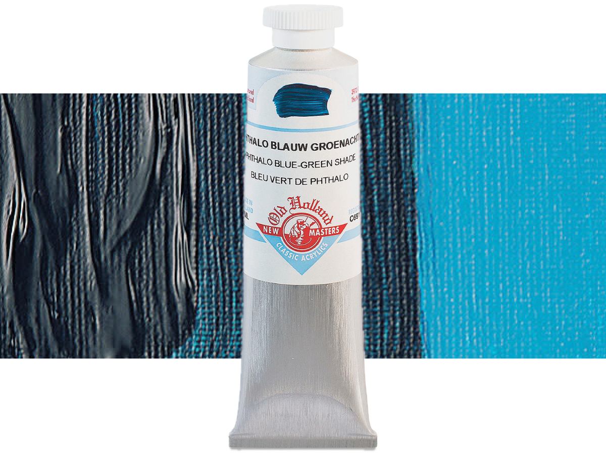 OLD HOLLAND NEW MASTERS ACRYL 60ML SERIE C PHTHALO BLUE GREEN SHADE 691 1