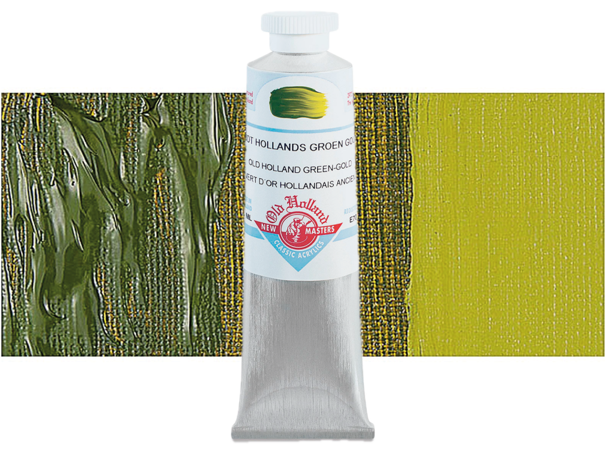 NEW MASTERS ACRYL 60ML OLD HOLLAND GREEN-GOLD 704 1