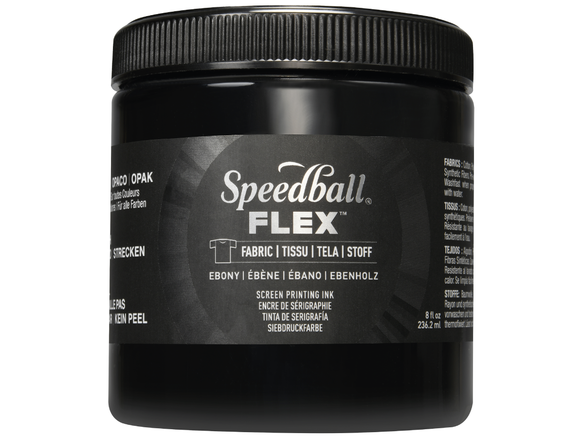 SPEEDBALL FLEX SCREEN PRINTING FABRIC INK 236ML EBONY 1