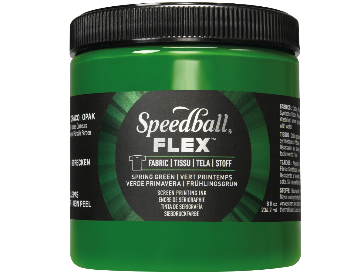 SPEEDBALL FLEX SCREEN PRINTING FABRIC INK 236ML SPRING GREEN 1