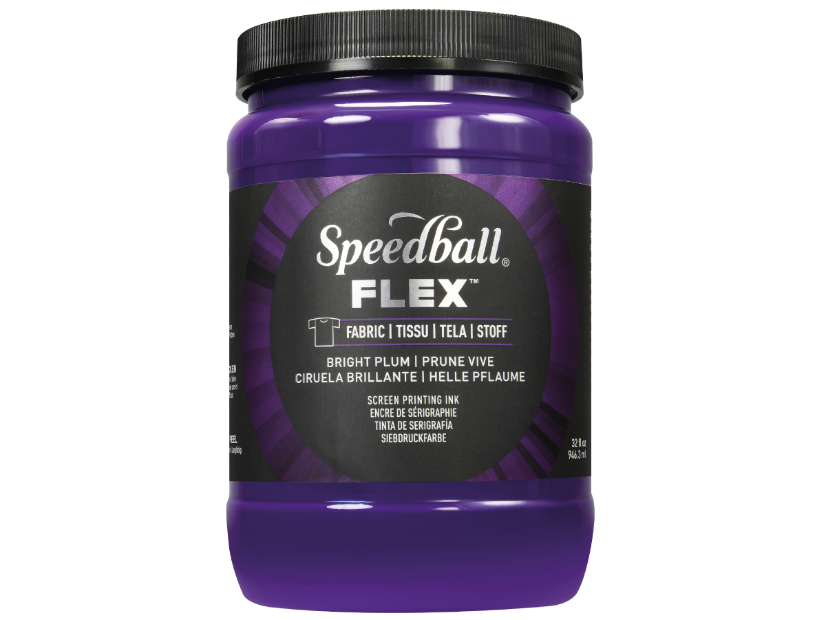 SPEEDBALL FLEX SCREEN PRINTING FABRIC INK 946ML BRIGHT PLUM 1