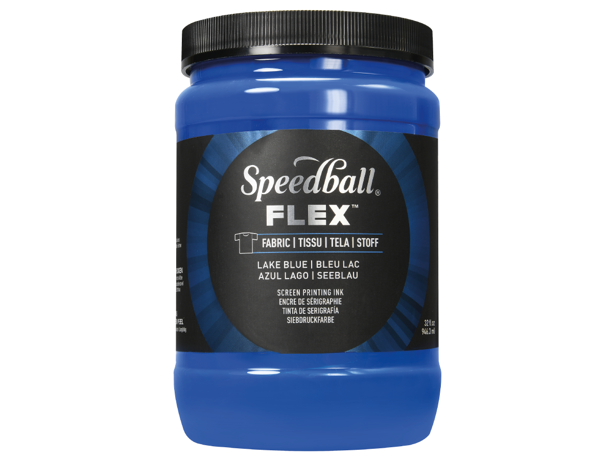 SPEEDBALL FLEX SCREEN PRINTING FABRIC INK 946ML LAKE BLUE 1